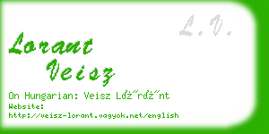 lorant veisz business card